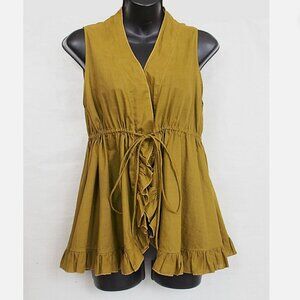 Stella McCartney Olive Ruffle Tie Front Top